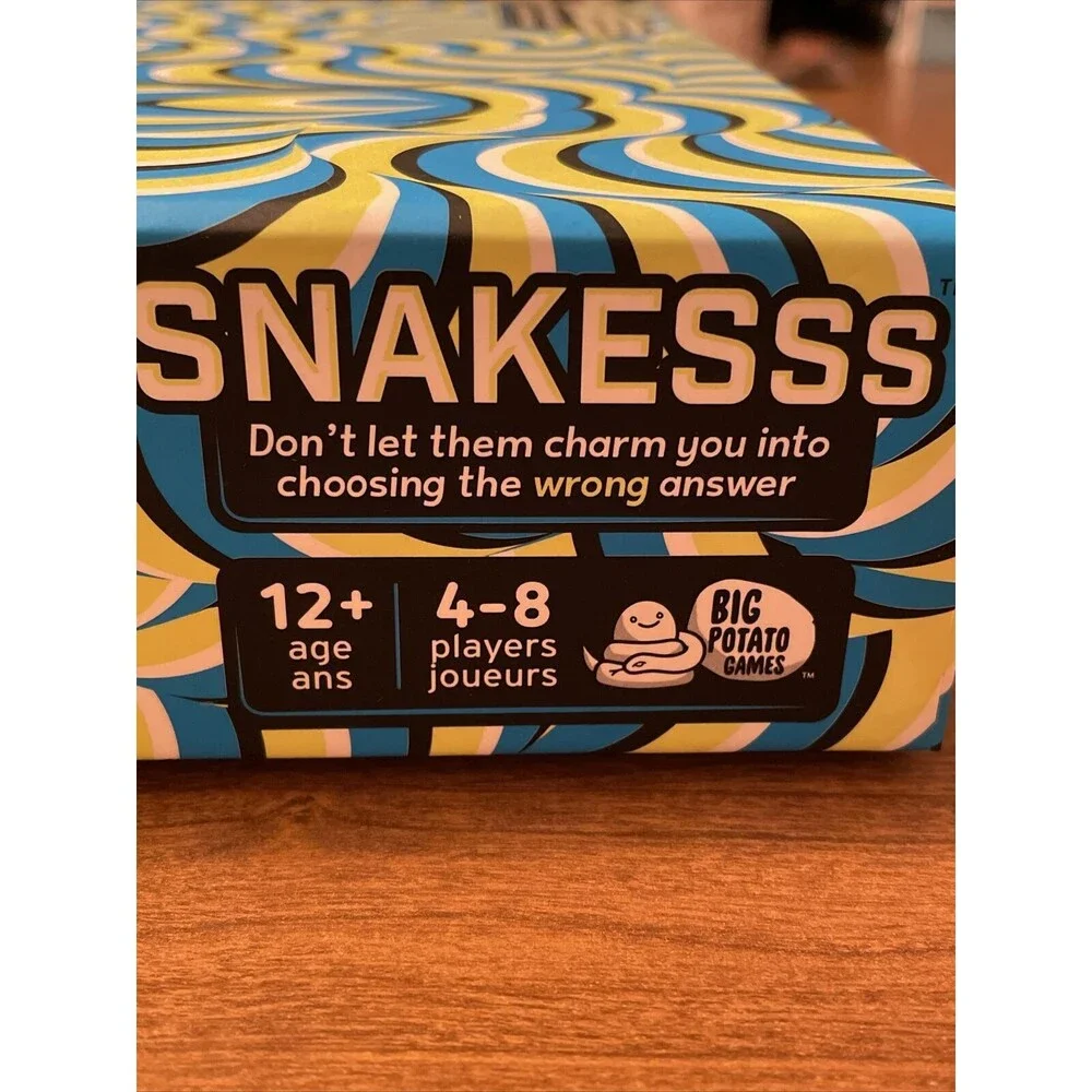 Snakesss Board Game by Big Potato Games Trivia Type Game NEW Open Box